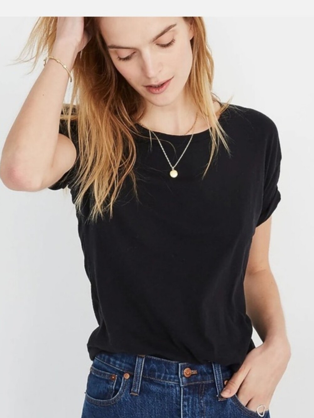 Madewell Black Crewneck Short Sleeve Tee**